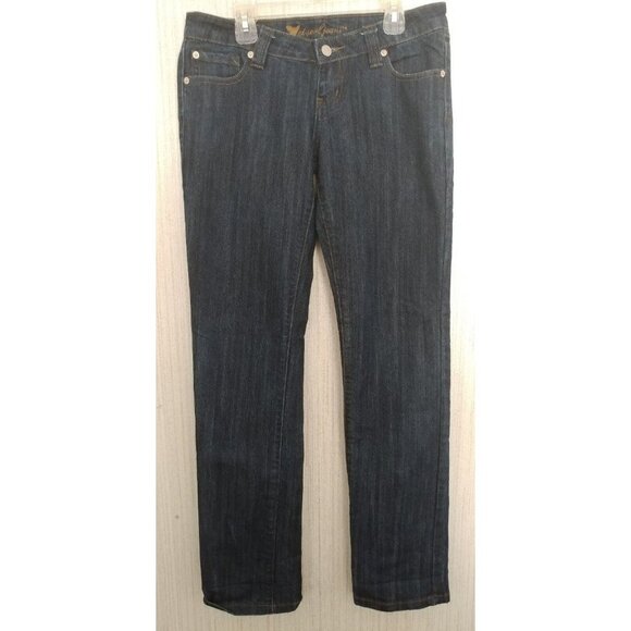 Wet Seal Dark Blue Jeans Women's Size 5 Regular (reg) Straight Leg - Picture 1 of 5
